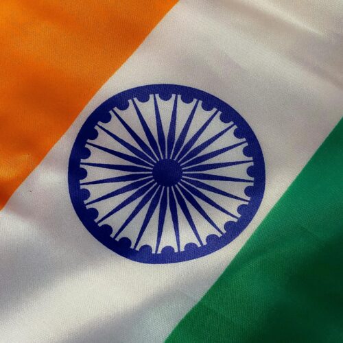 Vibrant Indian flag featuring the Ashoka Chakra, symbolizing patriotism and national pride.